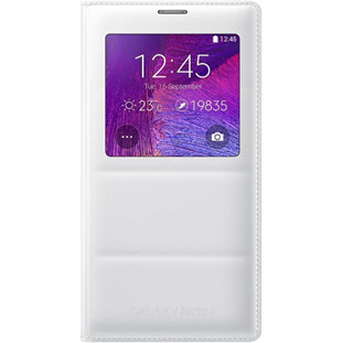 Фото товара Samsung S-View Charging Cover книжка с окошком для Galaxy Note 4 (EP-VN910IWRGRU, белый)