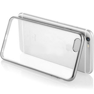 Фото товара Silco силиконовый для iPhone 6 Plus/6S Plus (прозрачный с серебристой окантовкой)