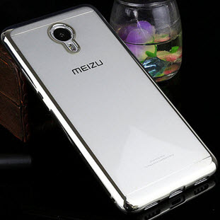Фото товара Silco силиконовый для Meizu M3 Note (глянцевый прозрачный с серебристой окантовкой)