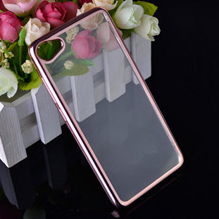 Фото товара Silco силиконовый для Meizu U10 (глянцевый прозрачный с розовой окантовкой)