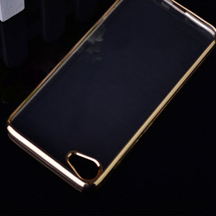 Фото товара Silco силиконовый для Meizu U10 (глянцевый прозрачный с золотой окантовкой)