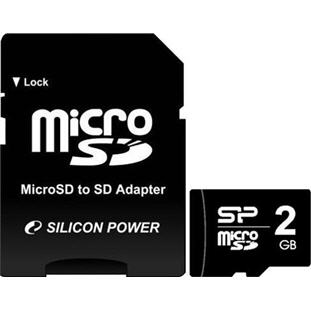Фото товара Silicon Power microSD 2GB + SD Adapter