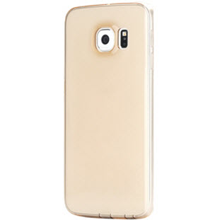 Фото товара Silikone Case силиконовый для Samsung S6 Edge (прозрачный, золото)