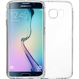 Фото товара Silikone Case силиконовый для Samsung S6 Edge (прозрачный, серебро)