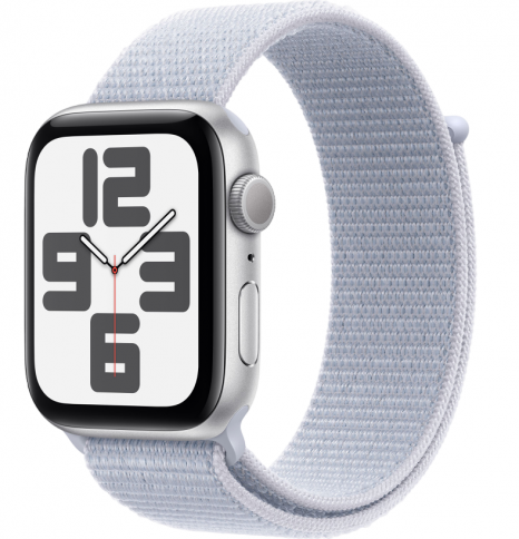 Фото товара Apple Watch SE (2024) 40mm Silver Aluminum Case with Blue Cloud Sport Loop (GPS)