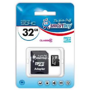 Фото товара SmartBuy microSDHC Class 10 32GB + SD adapter