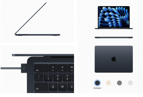 Фото товара Apple MacBook Air 15 (2023) M2 (8C CPU, 10C GPU) / 8ГБ / 256ГБ SSD Полуночный Черный