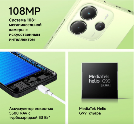 Фото товара Xiaomi Redmi Note 14 6/128 Gb Ru, Ocean Blue