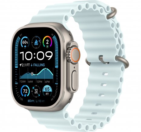 Фото товара Apple Watch Ultra 2 2024 GPS + Cellular 49mm Natural Titanium Case with Ice Blue Ocean Band