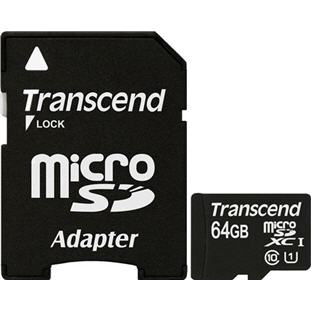 Фото товара Transcend Premium microSDXC 64GB Class 10 + Adapter (TS64GUSDU1)