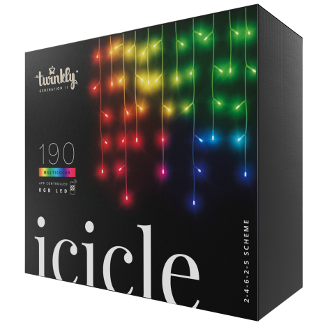 Фото товара Гирлянда бахрома - Twinkly Icicle (Multicolor edition) - 190 шт.(5 м) RGB + BT + Wi-Fi (TWI190STP-TEU)