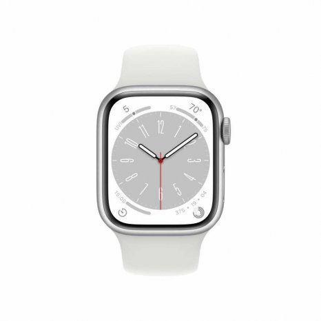 Фото товара Apple Watch Series 8 41mm Silver Aluminum Case with White Sport Band (GPS)