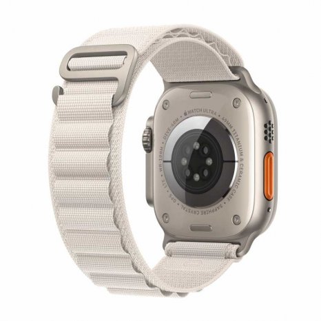 Фото товара Apple Watch Ultra 49mm Titanium Case with Starlight Alpine Loop Band - Medium (GPS + Cellular)