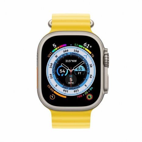 Фото товара Apple Watch Ultra 49mm Titanium Case with Yellow Ocean Band (GPS + Cellular)