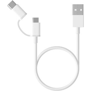 Фото товара Xiaomi USB Type-C - Micro USB Combo (0.3м, белый)