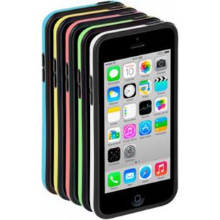 Deppa Bumper для Apple iPhone 5C (черный/голубой)