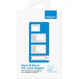Deppa Nano & Micro Sim card адаптер