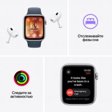 Фото товара Apple Watch SE (2024) 44mm Starlight Aluminum Case with Starlight Sport Band (GPS) (размер S/M)