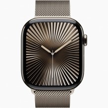 Фото товара Apple Watch Series 10 46 mm Natural Titanium Case with Natural Milanese Loop (GPS + LTE) (размер M/L)