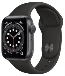Фото товара Apple Watch Series 6 GPS 44mm (RU, Aluminum Case with Sport Band, серый космос/черный)