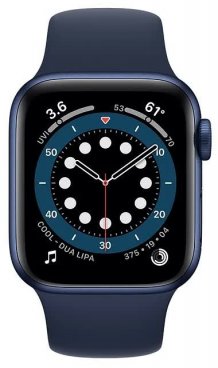 Фото товара Apple Watch Series 6 GPS 40mm (RU, Aluminum Case with Sport Band, синий/темный ультрамарин)