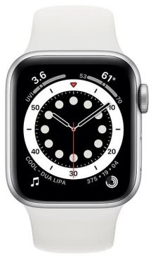 Фото товара Apple Watch Series 6 GPS 40mm (RU, Aluminum Case with Sport Band, серебристый/белый)