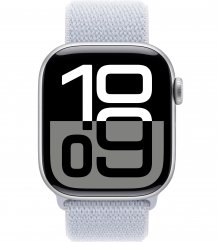 Фото товара Apple Watch Series 10 42 mm Silver Aluminum Case with Blue Cloud Sport Loop (GPS)