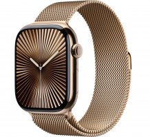 Умные часы Apple Watch Series 10 46 mm Gold Titanium Case with Gold Milanese Loop (GPS + LTE) (размер S/M)