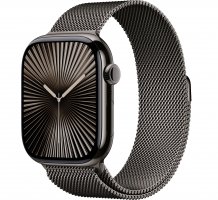 Умные часы Apple Watch Series 10 46 mm Slate Titanium Case with Slate Milanese Loop (GPS + LTE) (размер S/M)