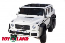 Электромобиль ToyLand Mercedes Benz G63 6х6 Белый (Лицензия)