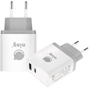 Фото товара Ainy сетевое USB + Type-C (3.4А, EA-042B, белое)