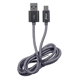 Data-кабель Ainy USB - Type-C (1м, тканевый, FA-078K, серый)