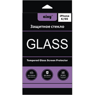 Защитное стекло Ainy Glass+ Crystal 0.33мм для iPhone 6/6S (прозрачное с блестками)