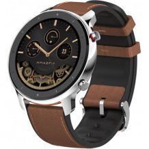 Фото товара Amazfit GTR 47mm (stainless steel case, leather strap, Global Version)