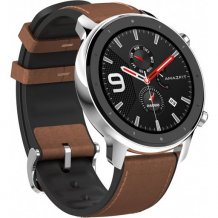 Фото товара Amazfit GTR 47mm (stainless steel case, leather strap, Global Version)