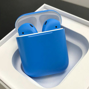 Фото товара Apple airPods Custom Colors (matt light blue)