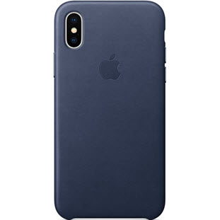 Фото товара Apple Leather Case для iPhone X (midnight blue, MQTC2ZM/A)