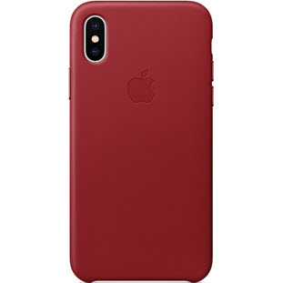 Фото товара Apple Leather Case для iPhone X (red, MQTE2ZM/A)