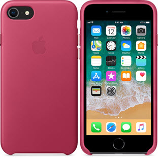 Фото товара Apple Leather Case для iPhone 8/7 (pink fuchsia, MQHG2ZM/A)