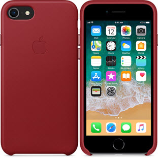 Фото товара Apple Leather Case для iPhone 8/7 (Product Red, MQHA2ZM/A)