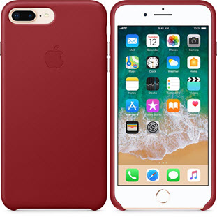 Фото товара Apple Leather Case для iPhone 8 Plus/7 Plus (Product Red, MQHN2ZM/A)