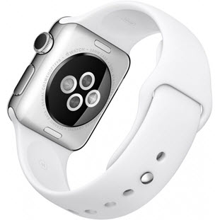 Фото товара Apple Watch 38mm (Stainless Steel Case with White Sport Band)