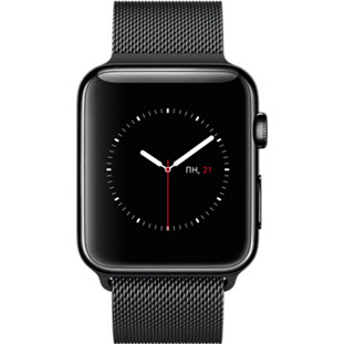 Умные часы Apple Watch 42mm (Space Black Stainless Steel Case with Space Black Milanese Loop)