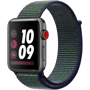 Фото товара Apple Watch Nike+ Series 3 Cellular 42mm (Space Gray Aluminum Case with Midnight Fog Nike Sport Loop)