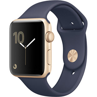Умные часы Apple Watch Series 2 42mm (Gold Aluminum Case with Midnight Blue Sport Band)