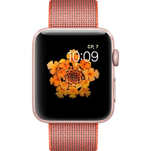 Фото товара Apple Watch Series 2 42mm (Rose Gold Aluminum Case with Space Orange/Anthracite Woven Nylon)