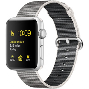 Умные часы Apple Watch Series 2 42mm (Silver Aluminum Case with Pearl Woven Nylon)