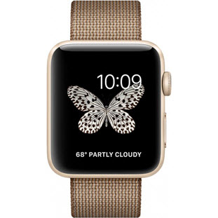 Фото товара Apple Watch Series 2 42mm (Gold Aluminum Case with Toasted Coffee/Caramel Woven Nylon)