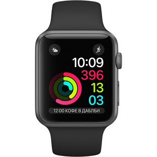 Фото товара Apple Watch Series 2 38mm (Space Gray Aluminum Case with Black Sport Band)