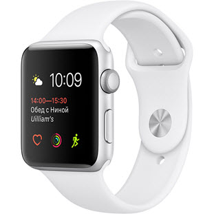 Умные часы Apple Watch Series 2 42mm (Silver Aluminum Case with White Sport Band)
